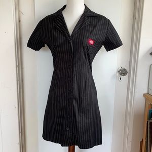Dickies pinstripe button down shirt dress